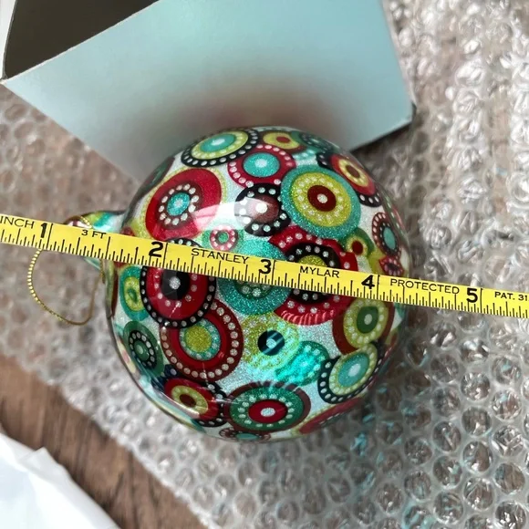 Jim Marvin Collection Winward Beautiful Multicolor Glass Holiday Ornament NWT - Picture 8 of 10